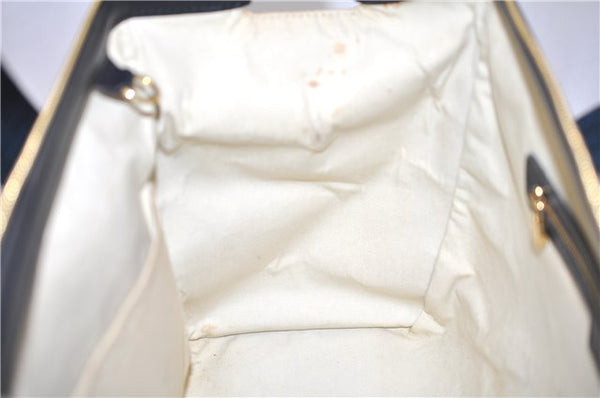 Authentic Louis Vuitton Monogram Mini Josephine GM Hand Bag Blue M92211 LV 0279F