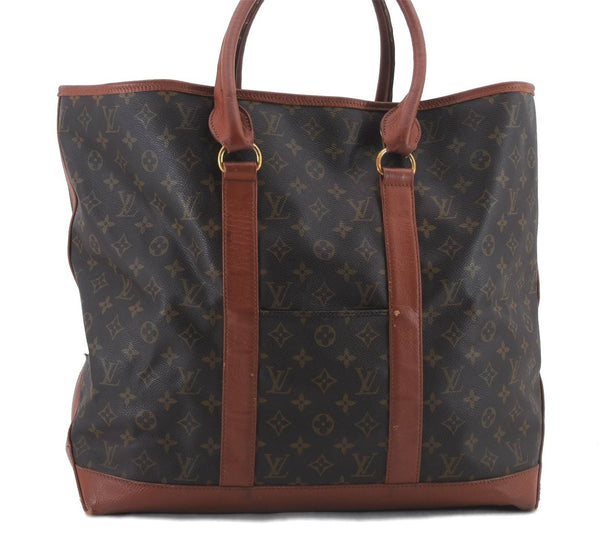 Auth Louis Vuitton Monogram Sac Weekend GM Vintage Tote Hand Bag M42420 LV 0280D