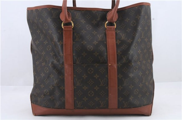 Auth Louis Vuitton Monogram Sac Weekend GM Vintage Tote Hand Bag M42420 LV 0280D