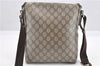 Authentic GUCCI Shoulder Cross Body Bag Purse GG PVC Leather 223666 Brown 0280G