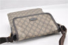 Authentic GUCCI Shoulder Cross Body Bag Purse GG PVC Leather 223666 Brown 0280G