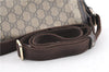 Authentic GUCCI Shoulder Cross Body Bag Purse GG PVC Leather 223666 Brown 0280G