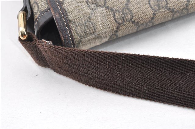 Authentic GUCCI Shoulder Cross Body Bag Purse GG PVC Leather 223666 Brown 0280G