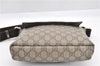 Authentic GUCCI Shoulder Cross Body Bag Purse GG PVC Leather 223666 Brown 0280G