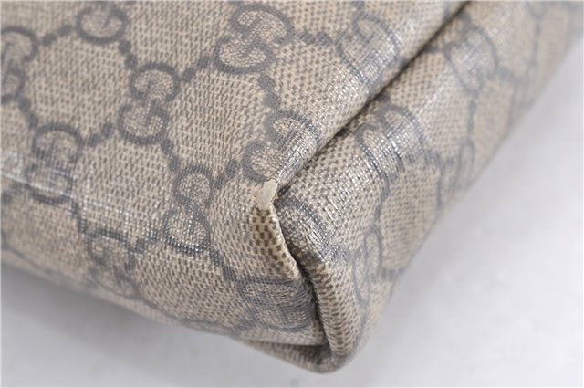 Authentic GUCCI Shoulder Cross Body Bag Purse GG PVC Leather 223666 Brown 0280G