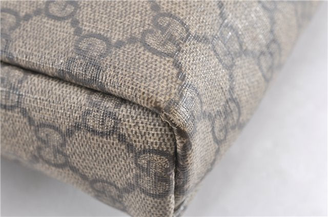 Authentic GUCCI Shoulder Cross Body Bag Purse GG PVC Leather 223666 Brown 0280G