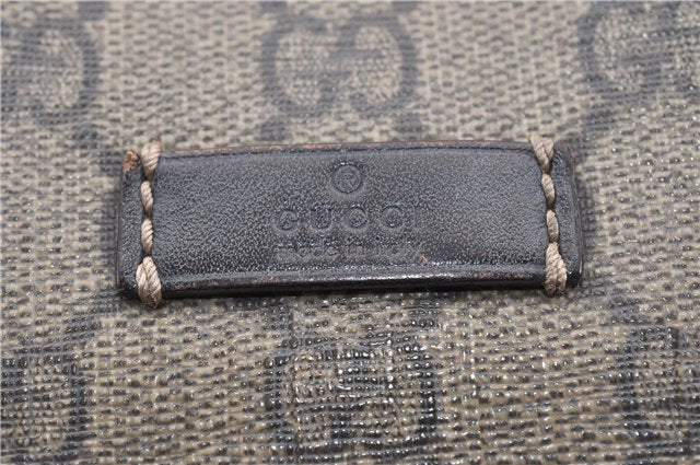 Authentic GUCCI Shoulder Cross Body Bag Purse GG PVC Leather 223666 Brown 0280G