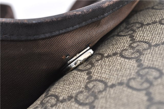 Authentic GUCCI Shoulder Cross Body Bag Purse GG PVC Leather 223666 Brown 0280G