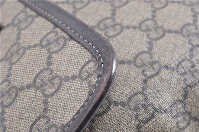 Authentic GUCCI Shoulder Cross Body Bag Purse GG PVC Leather 223666 Brown 0280G