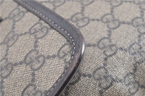 Authentic GUCCI Shoulder Cross Body Bag Purse GG PVC Leather 223666 Brown 0280G