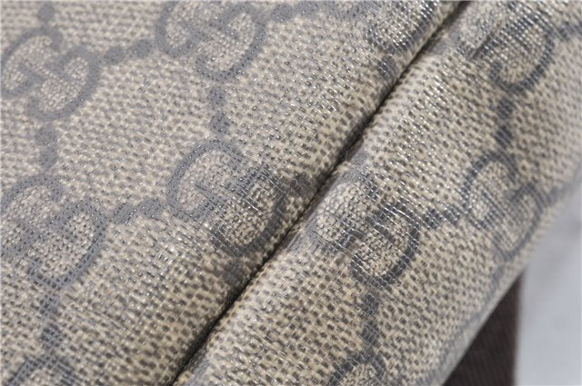 Authentic GUCCI Shoulder Cross Body Bag Purse GG PVC Leather 223666 Brown 0280G