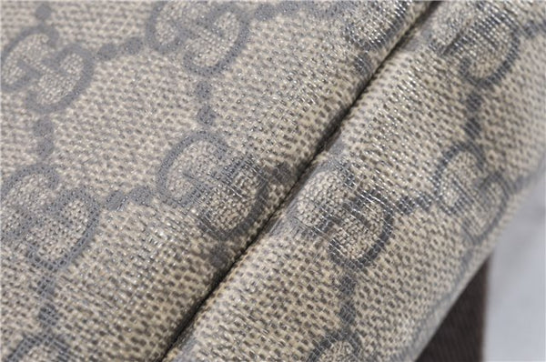 Authentic GUCCI Shoulder Cross Body Bag Purse GG PVC Leather 223666 Brown 0280G