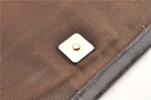 Authentic GUCCI Shoulder Cross Body Bag Purse GG PVC Leather 223666 Brown 0280G