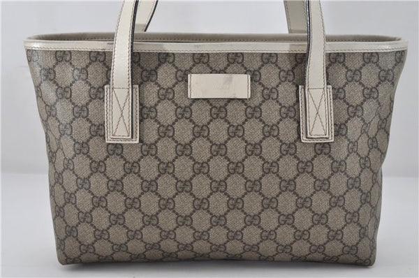 Authentic GUCCI Vintage Shoulder Tote Bag GG PVC Leather 211138 Brown 0281F