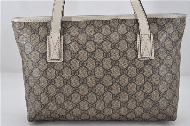 Authentic GUCCI Vintage Shoulder Tote Bag GG PVC Leather 211138 Brown 0281F
