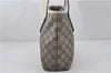 Authentic GUCCI Vintage Shoulder Tote Bag GG PVC Leather 211138 Brown 0281F