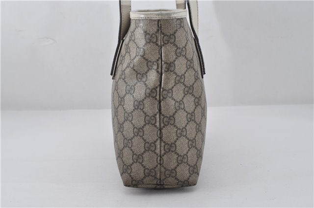 Authentic GUCCI Vintage Shoulder Tote Bag GG PVC Leather 211138 Brown 0281F