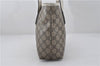 Authentic GUCCI Vintage Shoulder Tote Bag GG PVC Leather 211138 Brown 0281F