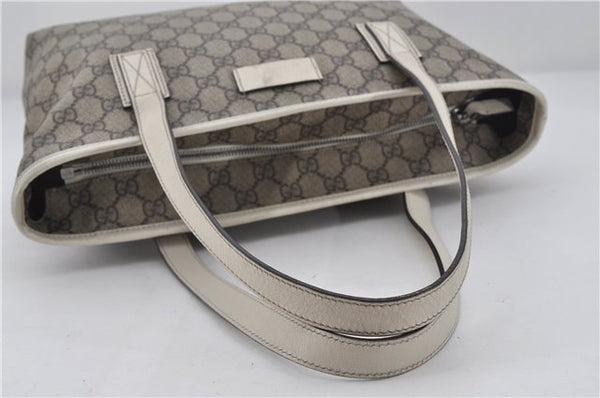 Authentic GUCCI Vintage Shoulder Tote Bag GG PVC Leather 211138 Brown 0281F