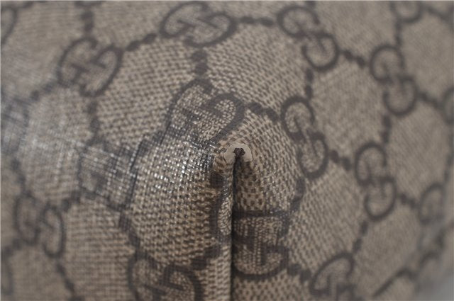 Authentic GUCCI Vintage Shoulder Tote Bag GG PVC Leather 211138 Brown 0281F