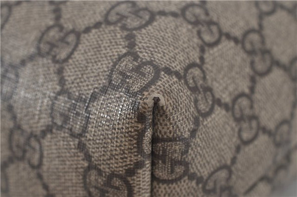 Authentic GUCCI Vintage Shoulder Tote Bag GG PVC Leather 211138 Brown 0281F