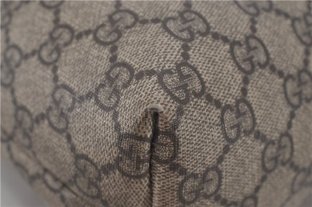 Authentic GUCCI Vintage Shoulder Tote Bag GG PVC Leather 211138 Brown 0281F