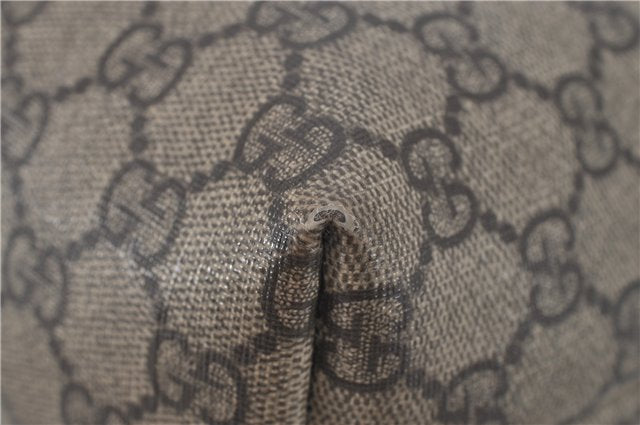 Authentic GUCCI Vintage Shoulder Tote Bag GG PVC Leather 211138 Brown 0281F