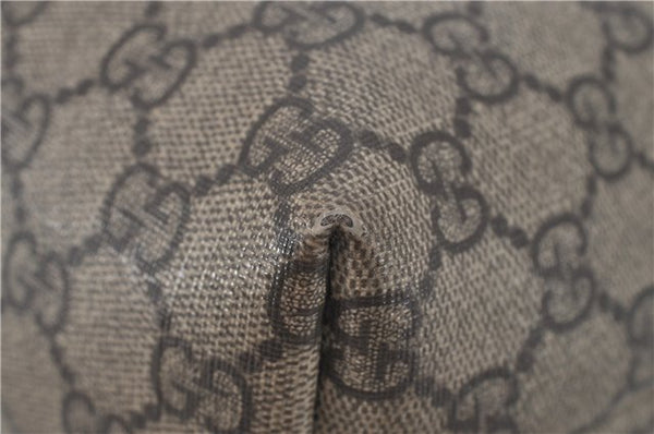 Authentic GUCCI Vintage Shoulder Tote Bag GG PVC Leather 211138 Brown 0281F