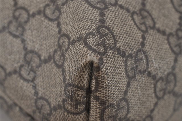 Authentic GUCCI Vintage Shoulder Tote Bag GG PVC Leather 211138 Brown 0281F