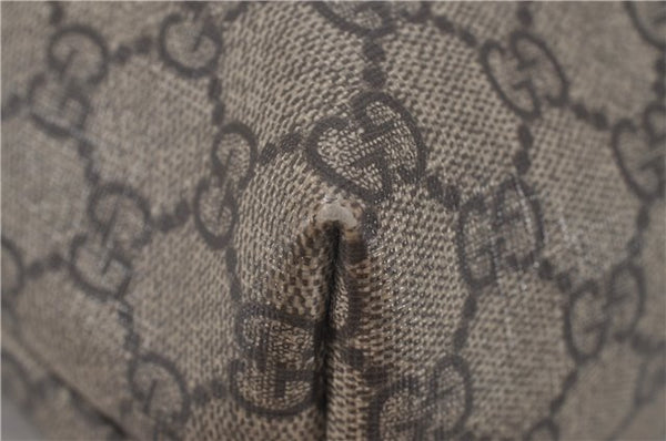 Authentic GUCCI Vintage Shoulder Tote Bag GG PVC Leather 211138 Brown 0281F