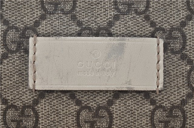 Authentic GUCCI Vintage Shoulder Tote Bag GG PVC Leather 211138 Brown 0281F