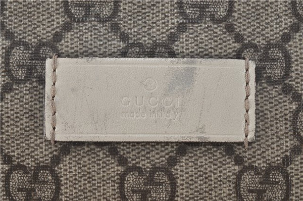 Authentic GUCCI Vintage Shoulder Tote Bag GG PVC Leather 211138 Brown 0281F