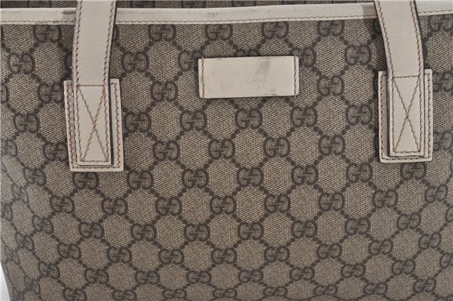 Authentic GUCCI Vintage Shoulder Tote Bag GG PVC Leather 211138 Brown 0281F