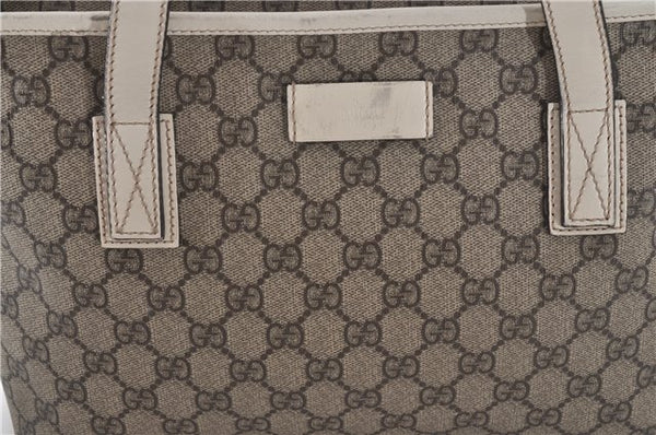 Authentic GUCCI Vintage Shoulder Tote Bag GG PVC Leather 211138 Brown 0281F