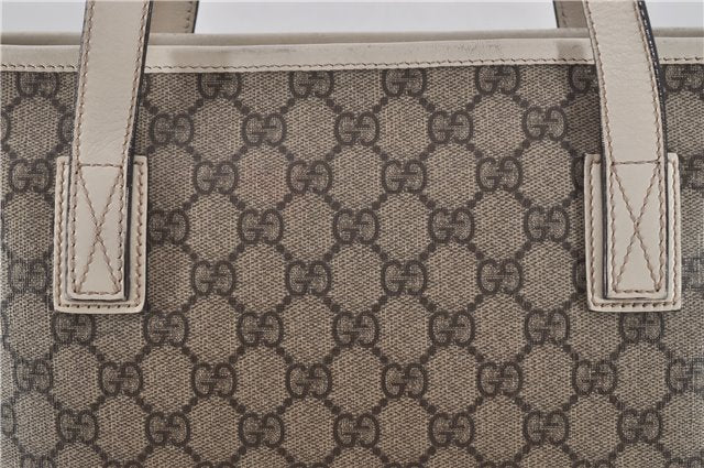 Authentic GUCCI Vintage Shoulder Tote Bag GG PVC Leather 211138 Brown 0281F