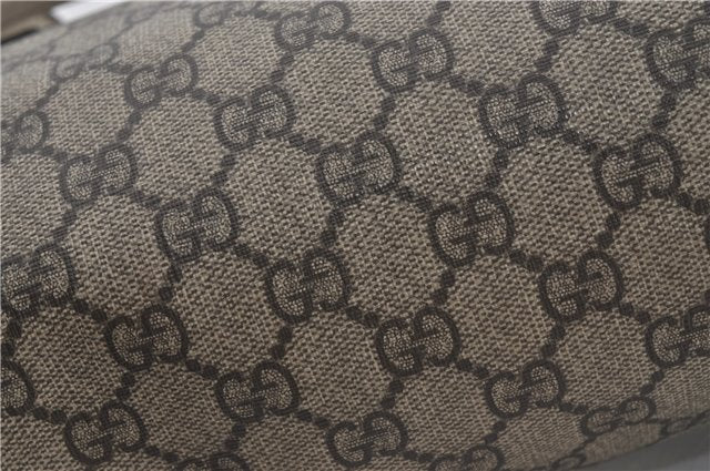 Authentic GUCCI Vintage Shoulder Tote Bag GG PVC Leather 211138 Brown 0281F