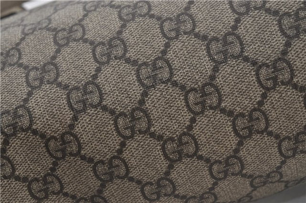 Authentic GUCCI Vintage Shoulder Tote Bag GG PVC Leather 211138 Brown 0281F