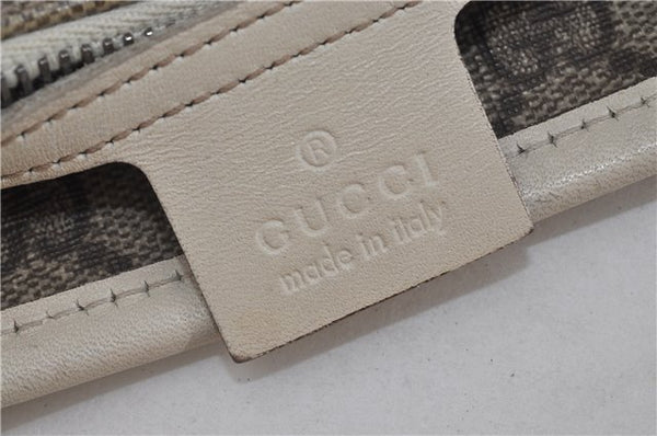 Authentic GUCCI Vintage Shoulder Tote Bag GG PVC Leather 211138 Brown 0281F