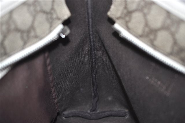 Authentic GUCCI Vintage Shoulder Tote Bag GG PVC Leather 211138 Brown 0281F