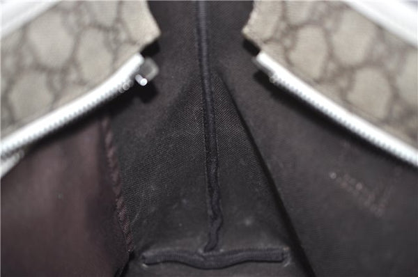 Authentic GUCCI Vintage Shoulder Tote Bag GG PVC Leather 211138 Brown 0281F