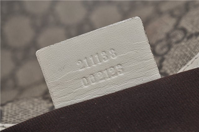 Authentic GUCCI Vintage Shoulder Tote Bag GG PVC Leather 211138 Brown 0281F