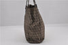 Authentic FENDI Zucchino Shoulder Hand Bag Canvas Leather Brown 0281G