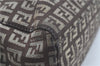 Authentic FENDI Zucchino Shoulder Hand Bag Canvas Leather Brown 0281G