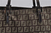 Authentic FENDI Zucchino Shoulder Hand Bag Canvas Leather Brown 0281G