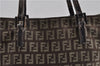 Authentic FENDI Zucchino Shoulder Hand Bag Canvas Leather Brown 0281G