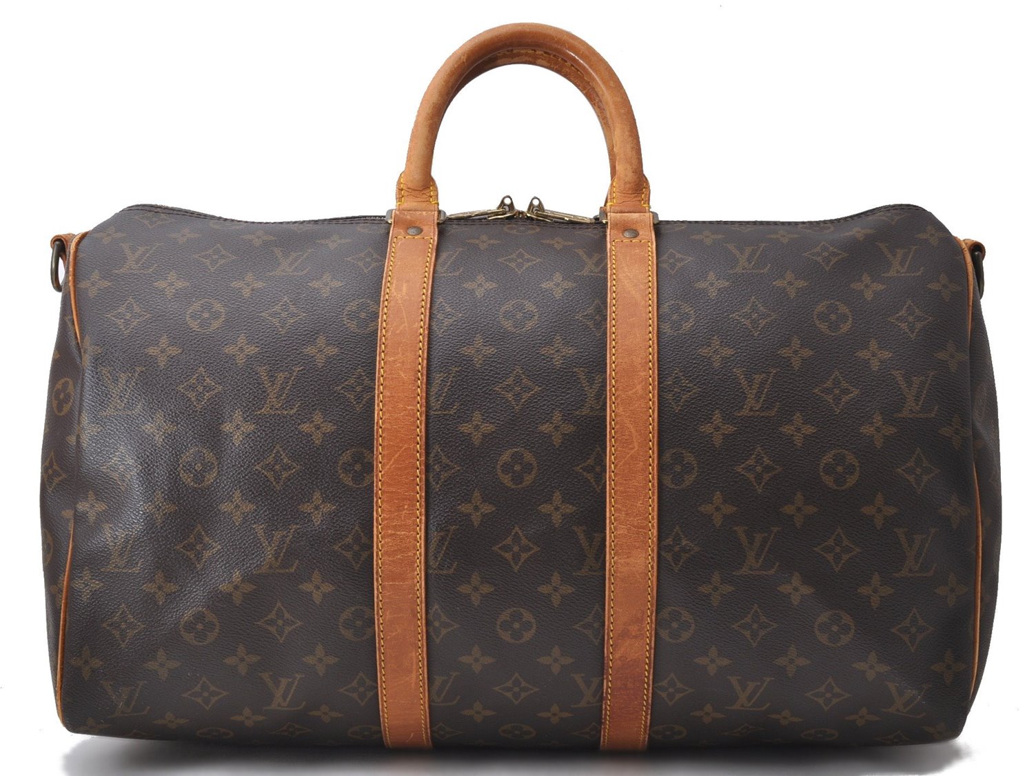 Auth Louis Vuitton Monogram Keepall Bandouliere 45 Boston Bag M41418 LV 0282D