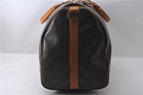 Auth Louis Vuitton Monogram Keepall Bandouliere 45 Boston Bag M41418 LV 0282D