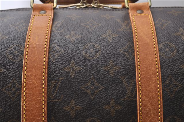 Auth Louis Vuitton Monogram Keepall Bandouliere 45 Boston Bag M41418 LV 0282D