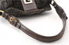 Authentic FENDI Vintage Zucca Shoulder Bag Purse Canvas Leather Brown 0282G