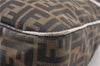 Authentic FENDI Vintage Zucca Shoulder Bag Purse Canvas Leather Brown 0282G